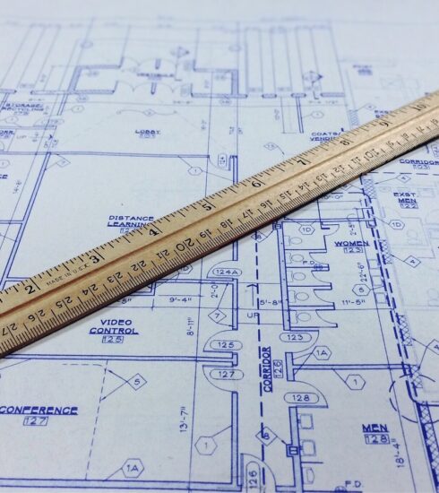 blueprint, ruler, architecture